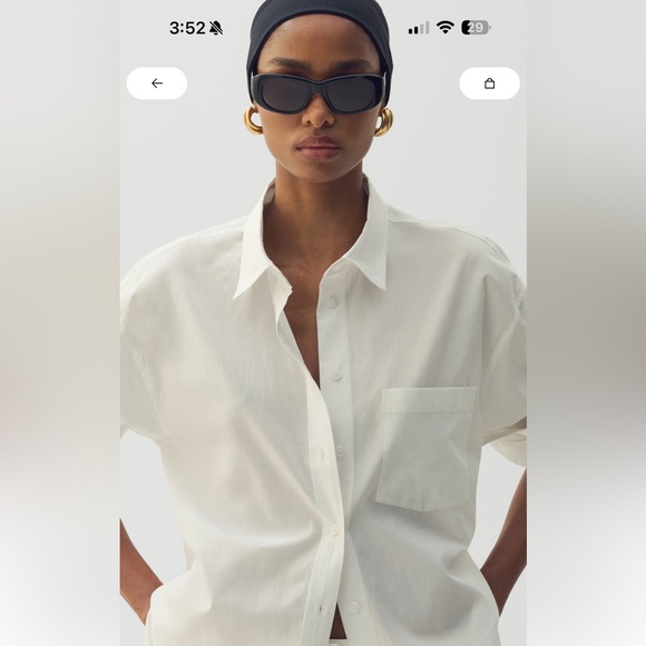 Aritzia Tops - Aritzia Babaton Manuel Classic White Button Down Shirt